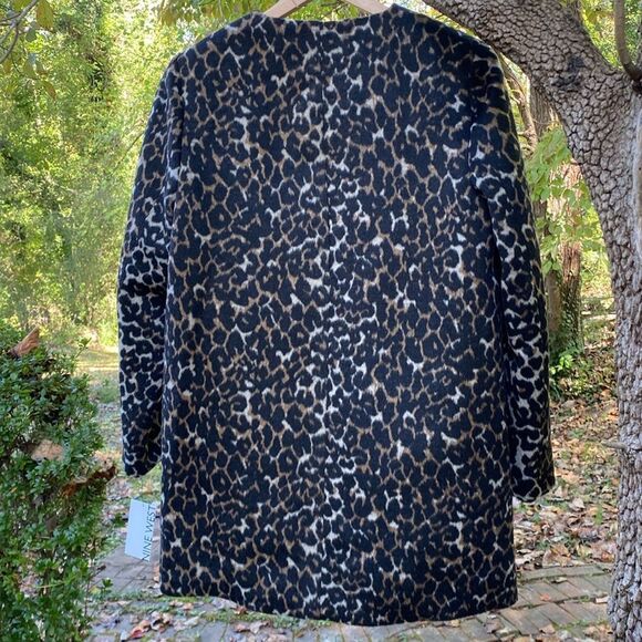Nine West Leopard Print‎ Zip Up Animal Print Women’s Coat Size Extra Large NWT - Picture 5 of 11